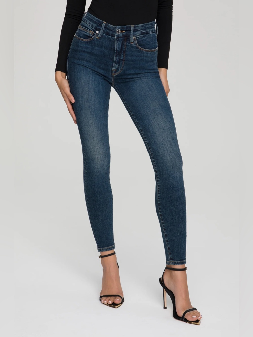 NWT Good American Good Legs Skinny Jeans Dark Wash Size 24 Plus